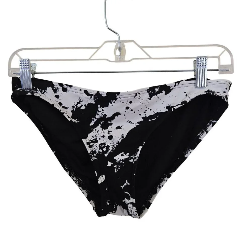 Carmen Marc Valvo Black Splash O Ring Halter Bikini Size S